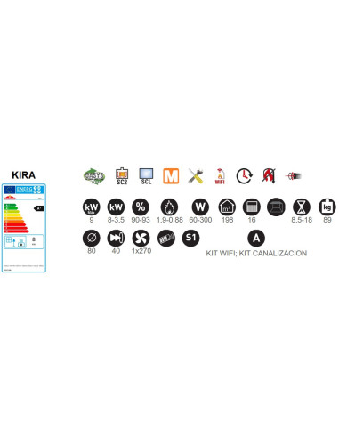 ESTUFA PELLET BRONPI KIRA 9KW ESTUFA PELLET BRONPI KIRA 9KW