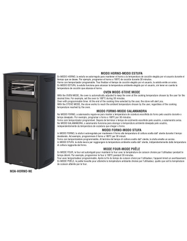 ESTUFA PELLET BRONPI NOA HORNO 11kw