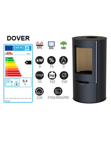 ESTUFA DE LEÑA BRONPI DOVER