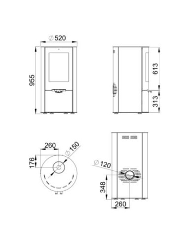 ESTUFA DE LEÑA BRONPI DOVER