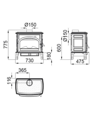ESTUFA DE LEÑA FUNDICIÓN BRONPI ETNA