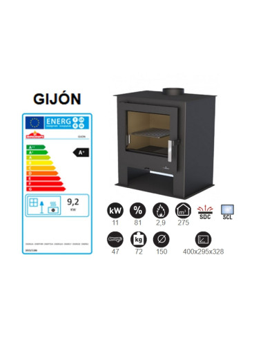 ESTUFA DE LEÑA BRONPI GIJÓN