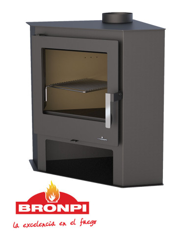 ESTUFA DE LEÑA BRONPI ESQUINERA LERMA