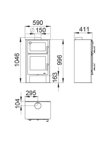 ESTUFA DE LEÑA BRONPI GIJÓN CON HORNO