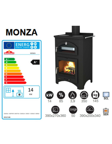 ESTUFA DE LEÑA BRONPI MONZA CON HORNO... ESTUFA DE LEÑA BRONPI MONZA CON HORNO...