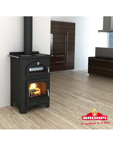 ESTUFA DE LEÑA BRONPI MONZA CON HORNO... ESTUFA DE LEÑA BRONPI MONZA CON HORNO...