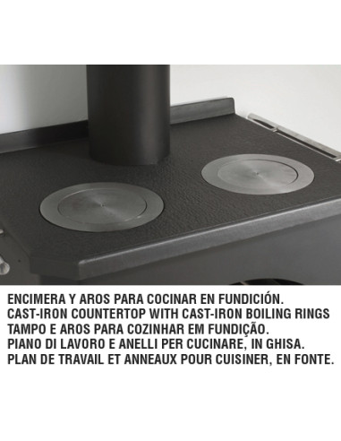 ESTUFA DE LEÑA BRONPI MONZA CON HORNO... ESTUFA DE LEÑA BRONPI MONZA CON HORNO...