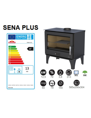 ESTUFA DE LEÑA BRONPI SENA PLUS