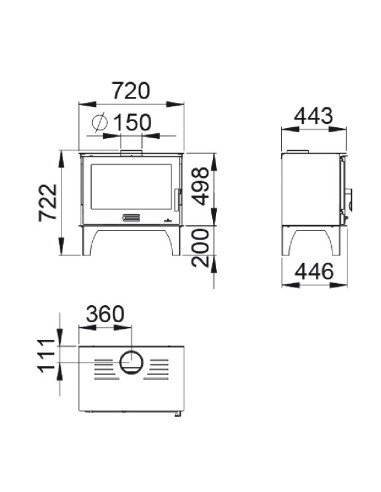 ESTUFA DE LEÑA BRONPI SENA PLUS