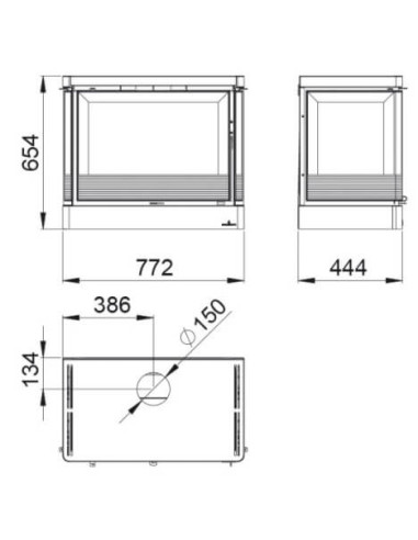 ESTUFA DE LEÑA BRONPI VERSALLES CON...