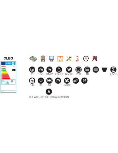 ESTUFA PELLET BRONPI EXTRAPLANA CLEO...