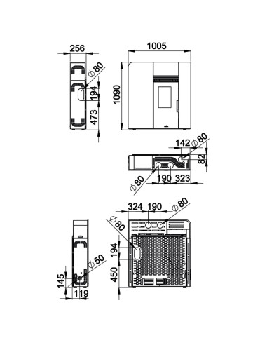 ESTUFA PELLET BRONPI EXTRAPLANA CLEO...